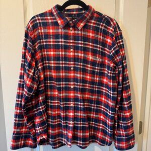 J. Crew- Women's Garcon Classic Button Down- Plaid- Size 14